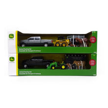 Load image into Gallery viewer, John Deere Pick Up & Livestock Trailer Set - Assorted