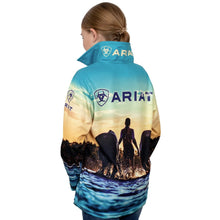 Load image into Gallery viewer, Ariat Girls Western Horses Fishing Shirt
