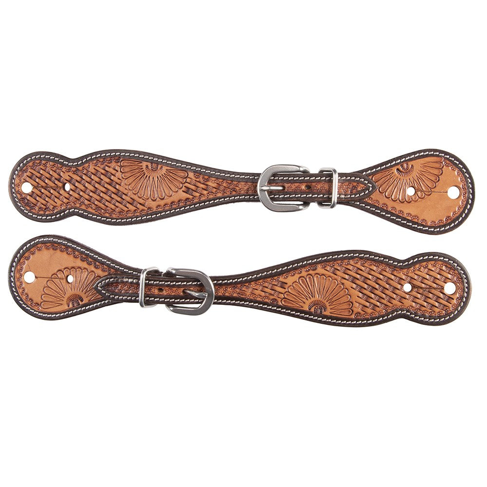 FORT WORTH BASKET WEAVE SPUR STRAPS Saddleworld NT