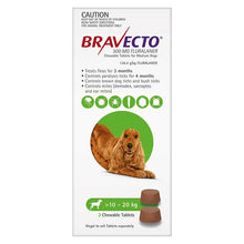 Load image into Gallery viewer, Bravecto Flea & Tick Chew - Medium 10kg - 20kg