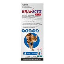 Load image into Gallery viewer, Bravecto Plus Cat - Medium 2.8kg - 6.25kg