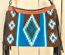 Load image into Gallery viewer, Smooth Like Cactus - Evie - Blue Blanket Handbag