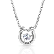 Load image into Gallery viewer, Montana Silversmiths Dancing Birthstone Horseshoe Necklace
