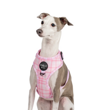 Load image into Gallery viewer, Pablo & Co Pink Houndstooth Adjustable Harness