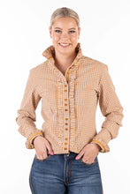 Load image into Gallery viewer, Hitchley & Harrow Fitted Mustard Check Shirt
