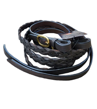 Load image into Gallery viewer, Toprail Secret Plait Split Leather Show Reins