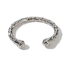 Load image into Gallery viewer, Alana Hammered Silver Textured Cuff Bangle