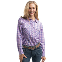 Load image into Gallery viewer, Just Country Womens Georgie Half Button Printed Workshirt