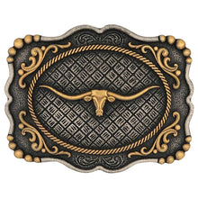 Load image into Gallery viewer, Montana Attitude Framed Longhorn Buckle