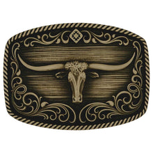 Load image into Gallery viewer, Montana Longhorn Legend Heritage Attitude Buckle