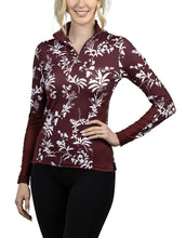 Load image into Gallery viewer, Kastel Tawny Port And White Floral Long Sleeve