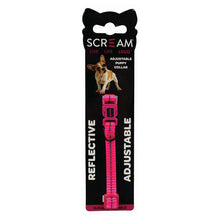 Load image into Gallery viewer, Scream Reflective Adjustable Puppy Collar 1cm x 19-31cm