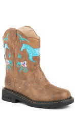 Load image into Gallery viewer, Roper Kids horse flowerS LIGHT UP boots
