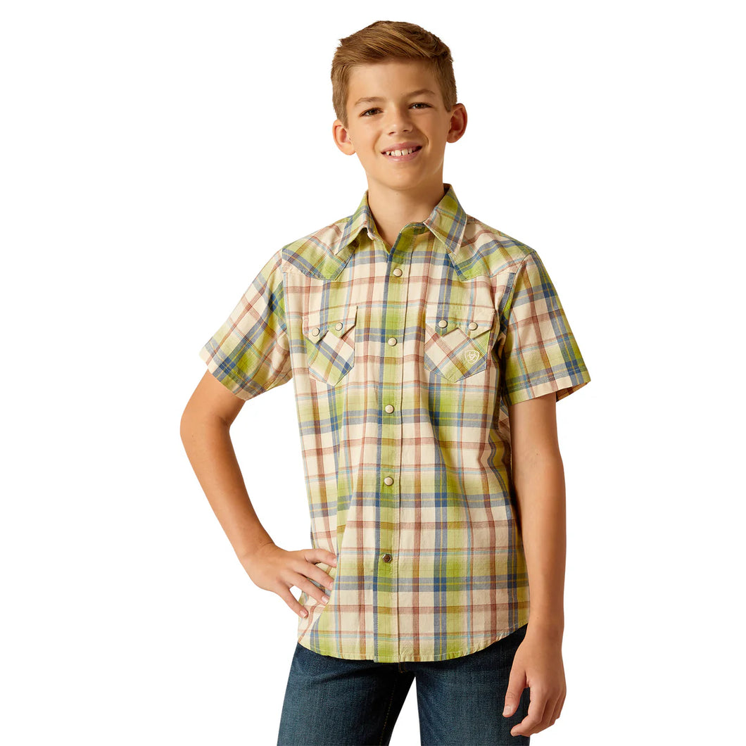 Ariat Boys Hinston Retro Snap Short Sleeve Shirt