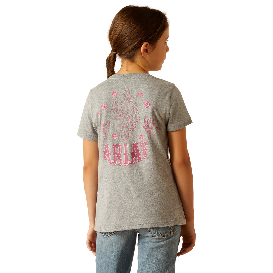 Ariat Girls Cactus Rose Short Sleeve Tee
