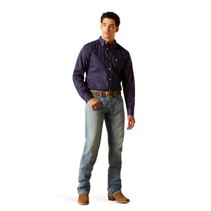 Ariat Mens Wrinkle Free Wells Fitted Long Sleeve Shirt