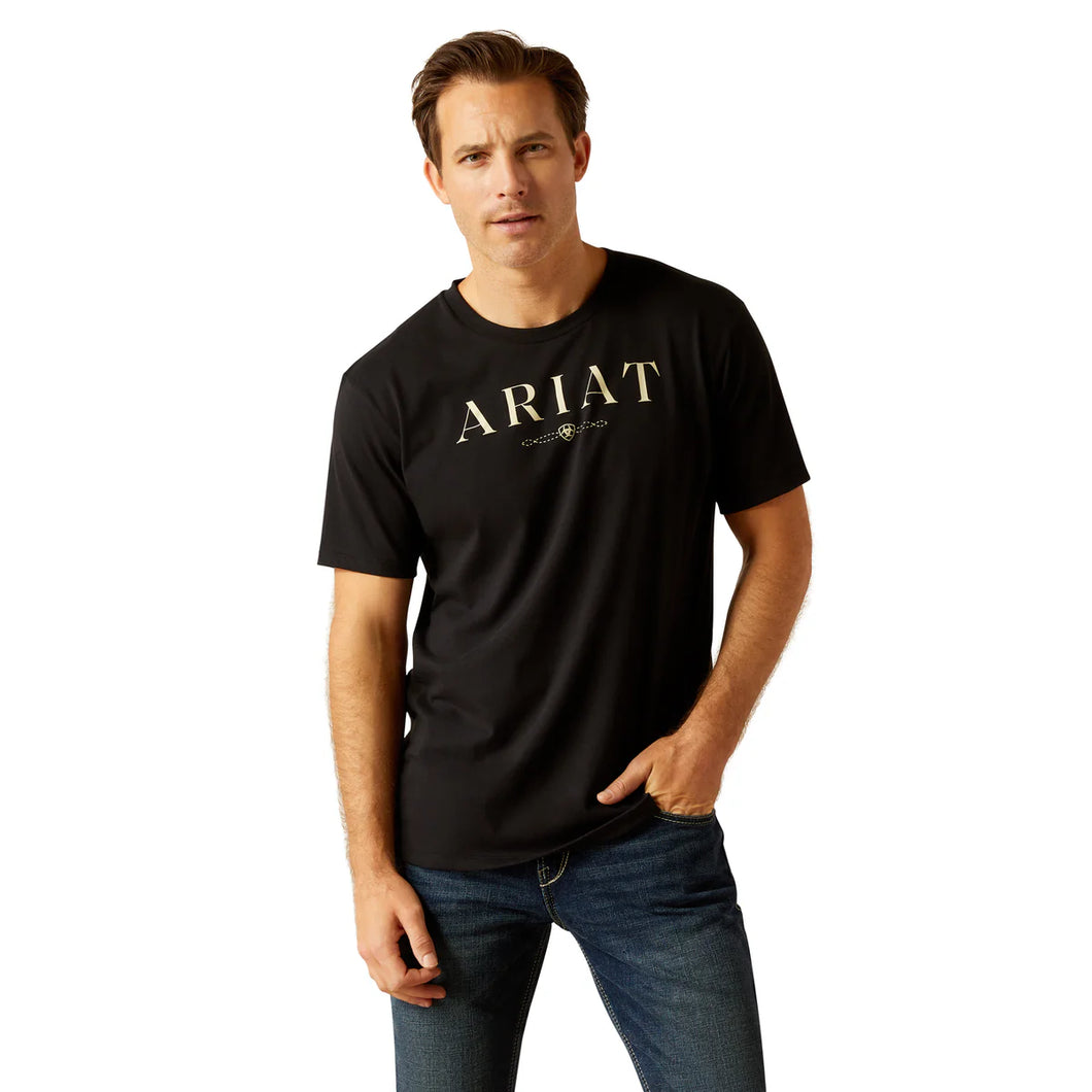 Ariat Mens B&W Logo Short Sleeve Tee