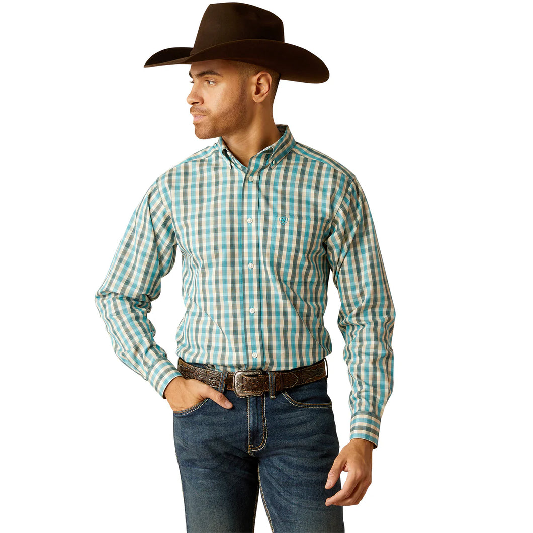 Ariat Mens Wrinkle Free Gordie fitted long sleeve shirt