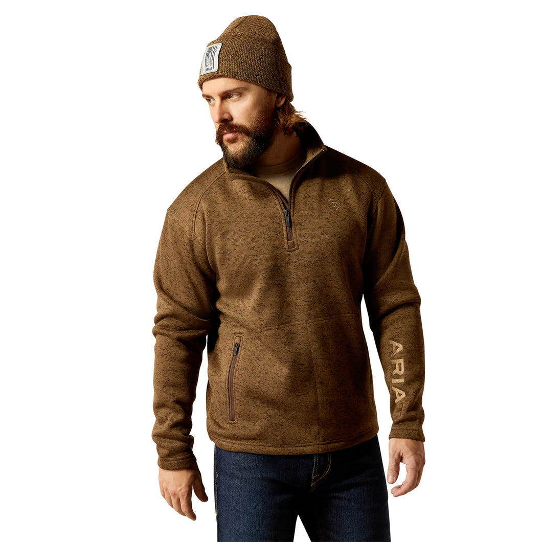 Ariat Mens Caldwell logo 1/4 zip sweater