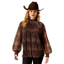 Load image into Gallery viewer, Ariat Womens Plume Pleated Long Sleeve Top

