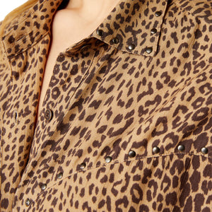 Ariat Womens Relaxed Leopard Long Sleeve Shirt