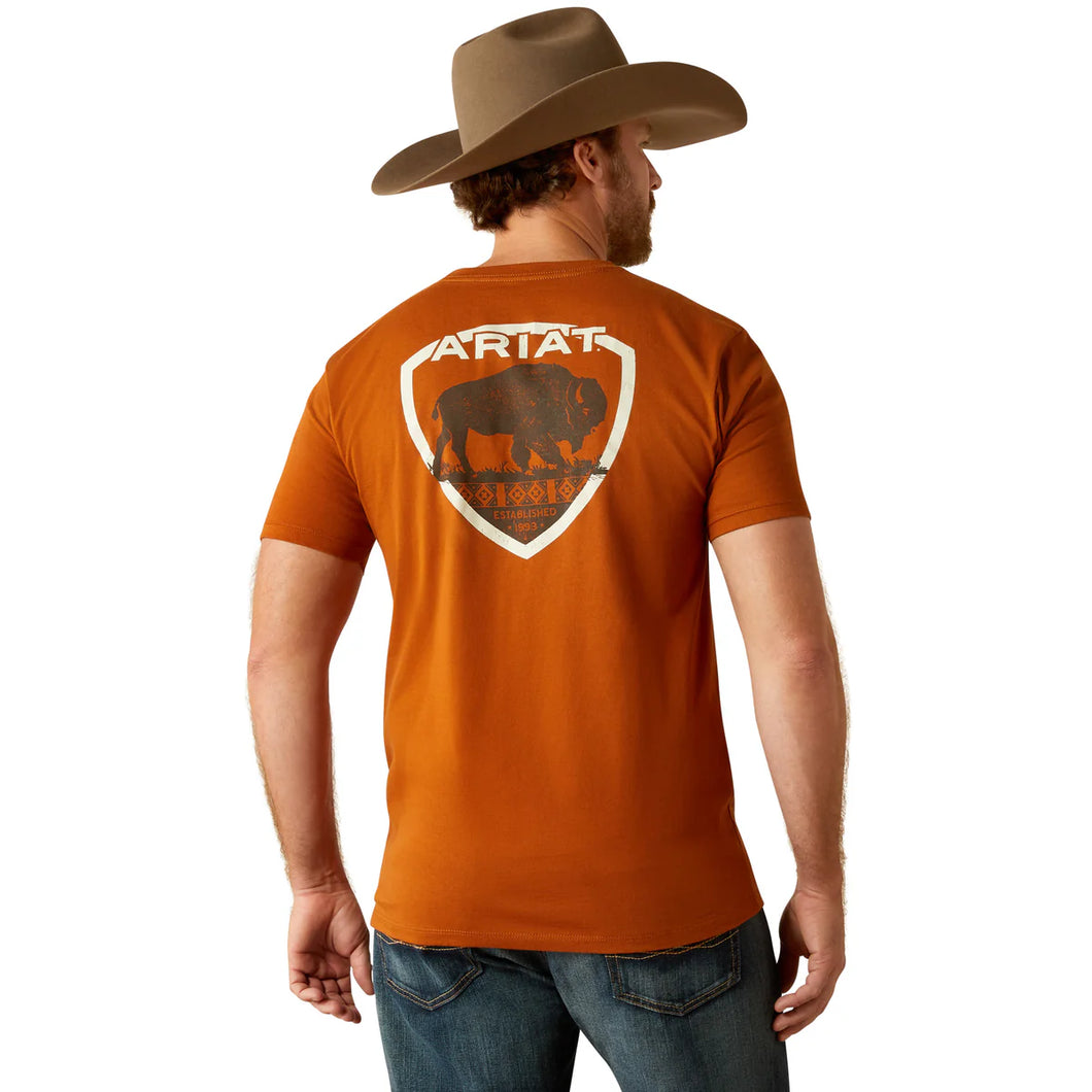 Ariat Mens buffalo west short sleeve tee