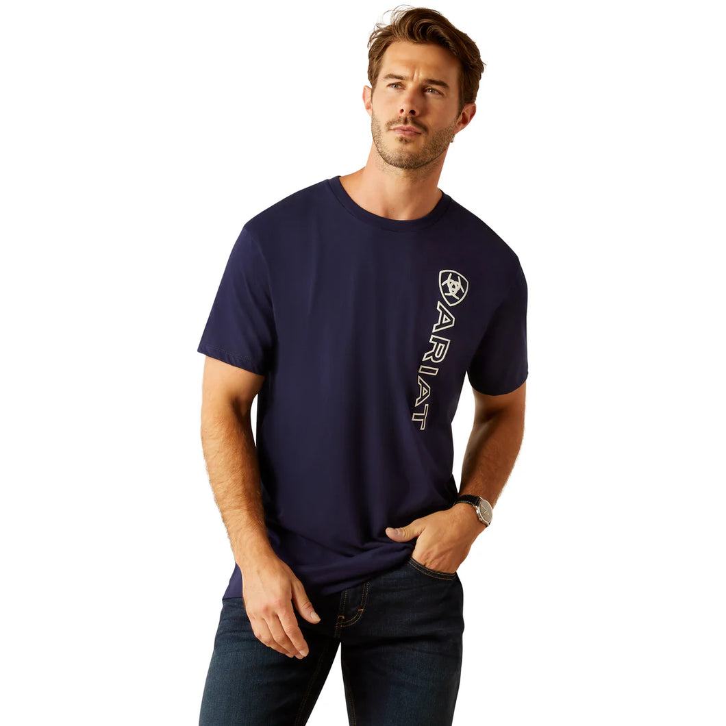 Ariat Mens Vertical Logo Short Sleeve Tee