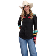 Load image into Gallery viewer, Stetson Womens Stripe Border Print Long Sleeve Shirt
