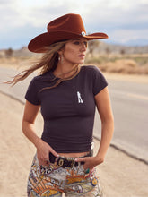 Load image into Gallery viewer, WRANGLER LAINEY WILSON WOMENS WITH LOVE LAINEY SHRUN SHIRT
