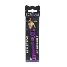 Load image into Gallery viewer, Scream Reflective Adjustable Puppy Collar 1cm x 19-31cm
