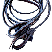 Load image into Gallery viewer, Smooth Like Cactus Leather Split Reins with Tie Ends
