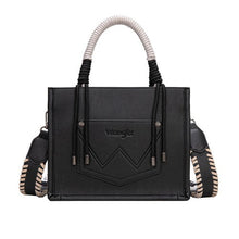 Load image into Gallery viewer, Wrangler Cow Print Tassel Crossbody Bag
