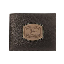 Load image into Gallery viewer, JOHN DEERE BROWN PEBBLE GRAIN LEATHER BI-FOLD WALLET
