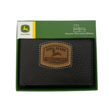 Load image into Gallery viewer, JOHN DEERE BROWN PEBBLE GRAIN LEATHER BI-FOLD WALLET
