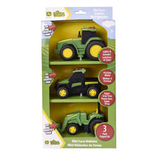 Load image into Gallery viewer, John Deere Lights and Sound Mini Tractors - 3 Pack
