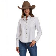 Load image into Gallery viewer, Stetson Womens Denim Bluse with Faux Smile Pockets
