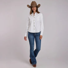 Load image into Gallery viewer, Stetson Womens Denim Bluse with Faux Smile Pockets

