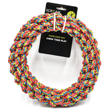 Load image into Gallery viewer, Scream Rope Wreath Dog Toy
