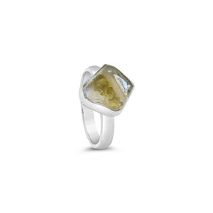 925 SS CITRINE ROUGH RING