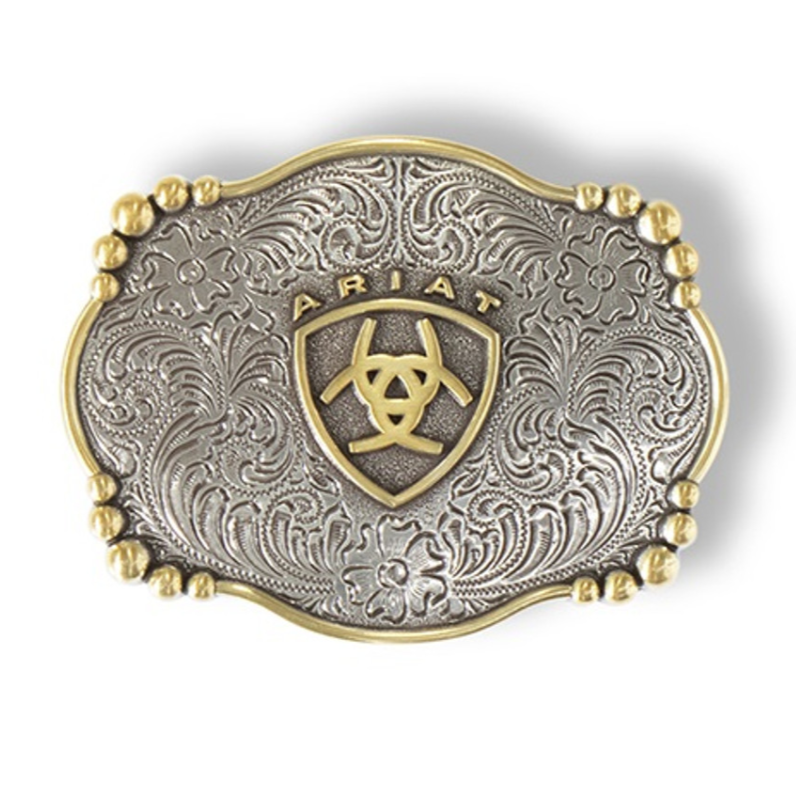 Ariat Rectangle Smooth Edge Floral Buckle