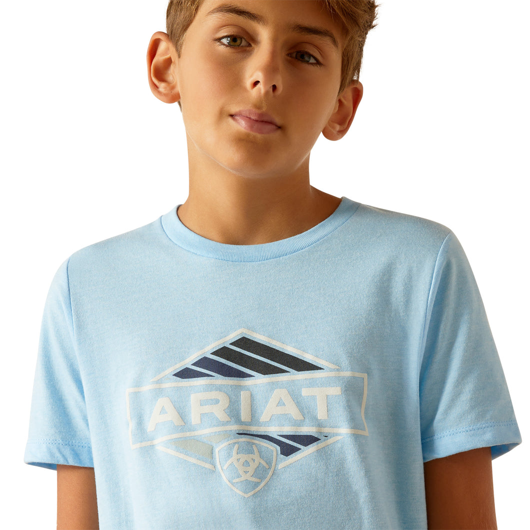 Ariat Boys Retro Hex Stripe Short Sleeve Tshirt