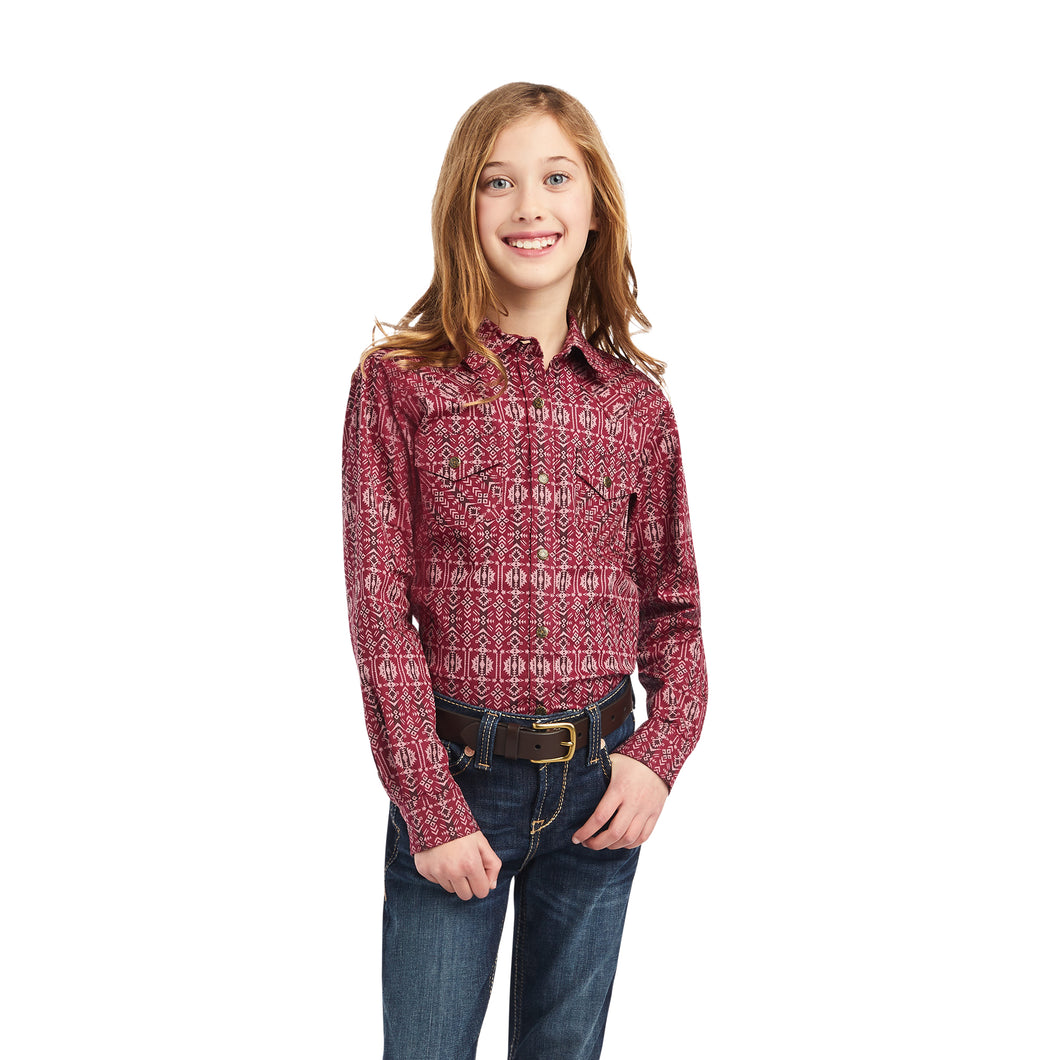 Ariat Girls R.E.A.L Alma Snap Long Sleeve Shirt