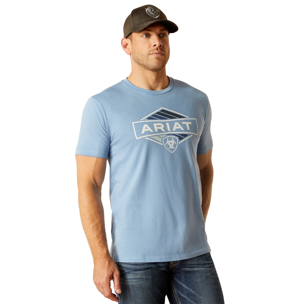 Ariat Mens Retro Hex Stripe Short Sleeve Tshirt