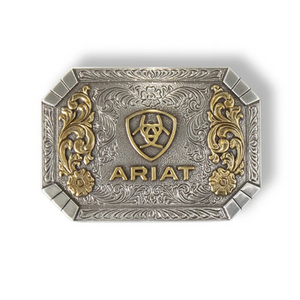 Ariat Rectangle Floral Emblem Buckle