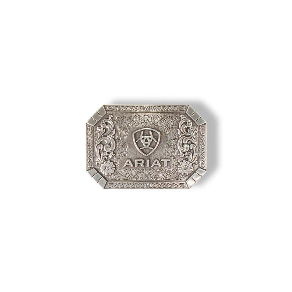 Ariat rectangle floral SYMBOL buckle