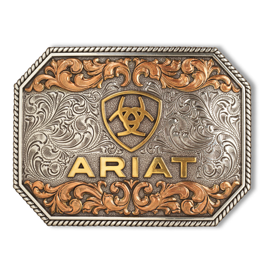 Ariat Rectangle Raised Logo Buckle