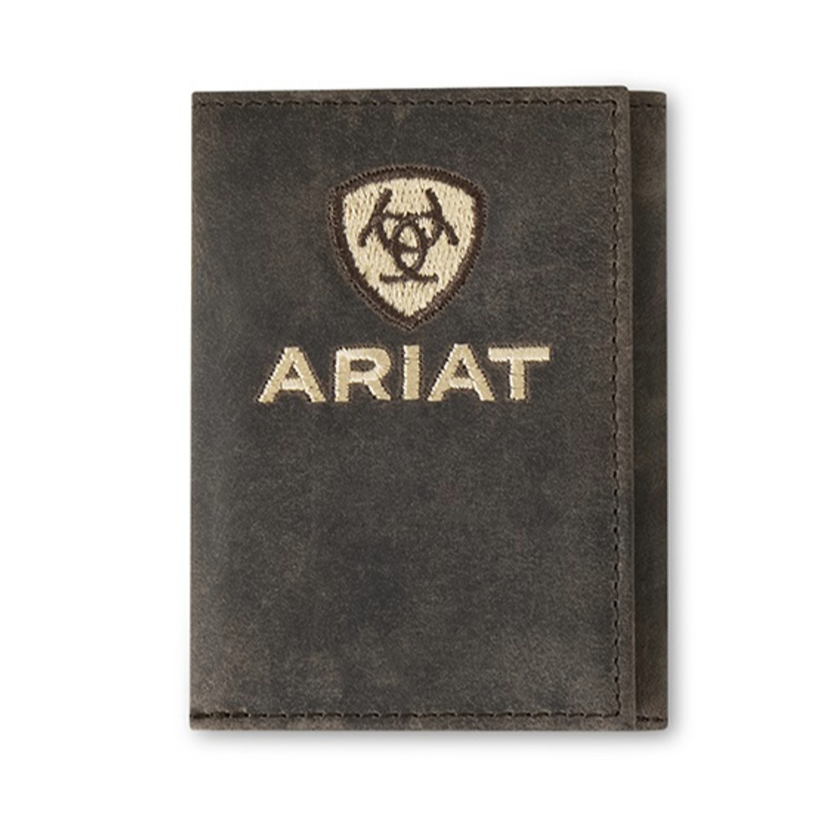Ariat Trifold Wallet Crazy Horse Ariat Embroidered