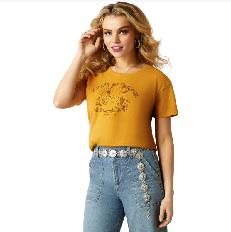 Ariat Womens Bootscape Short Sleeve Tee