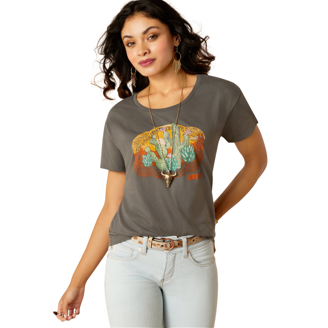Ariat Womens Buckle Up Graphic Short Sleeve Tshirt