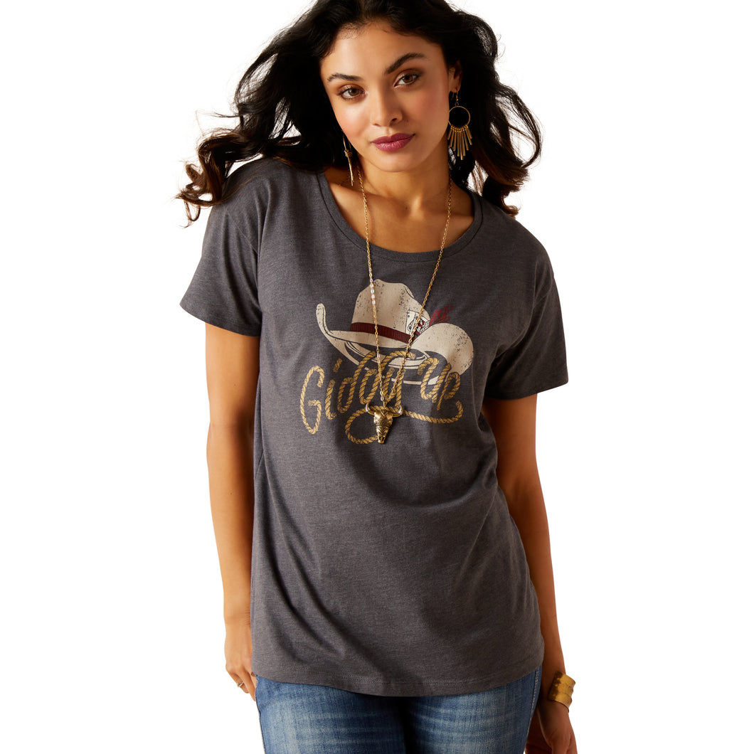 Ariat Womens Cowboy Hat Short Sleeve Tshirt